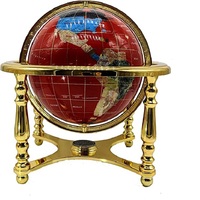 MS INC – carte du monde en métal avec support à quatre piliers, Globe pour la maison, le bureau, l'école, l'enseignement, le Globe géologique éducatif