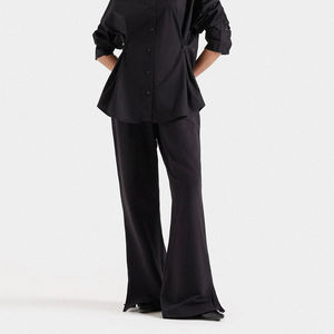 กางเกงวอร์มขาบานดีไซน์ล่าสุดสำหรับผู้หญิง กางเกงโยคะลำลองแบบสบายๆ กางเกงจ็อกเกอร์ใส่สบายมีกระเป๋า คุณภาพสูง ขายส่ง - Product Image 1