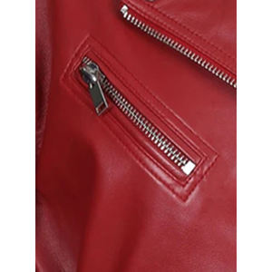 Blouson de moto en cuir d'agneau véritable sur mesure de qualité supérieure pour femmes - Écologique, coupe-vent, prêt pour l'hiver - Product Image 4