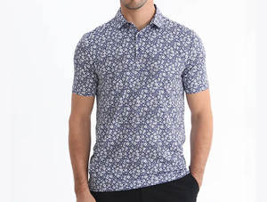 Camisetas de golf de manga corta personalizadas para hombre al por mayor estampado sólido para Polo 92% poliéster 8% LICRA transpirable algodón/Bambú - Product Image 4