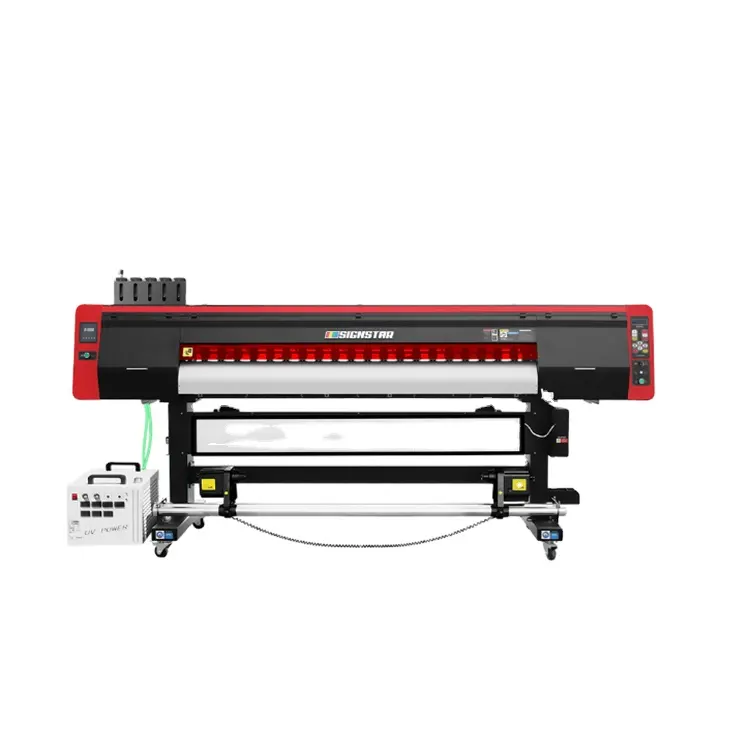 Impressora UV i3200 rolo a rolo de 1.8m, cabeça de impressão grande de 180cm, formato grande, 2 peças, Epson i3200 U1