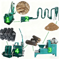 Machine d'extrusion et de pressage de briquettes de sciure de bois et de coques de riz pour barbecue