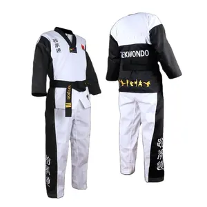 Profesyonel tekvando üniforma Unisex kemer Karate dövüş sanatları yetişkin tekvando giyim TU-0035