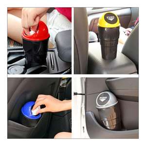 Leakproof Plastic Modern Luxury <b>Car</b> Trash Bin with Lid Portable <b>for</b> <b>Car</b> Interior Bedroom & Office Use Odor Free Easy Clean - Product Image 3