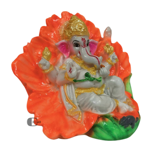 Estatua de Ganesh Ji de Poliresina, Modelo Hecho a Mano, Pintado a Mano, Decoración Religiosa Tradicional, Pooja, Boda, Hogar, Estilo Indio - Product Image 6