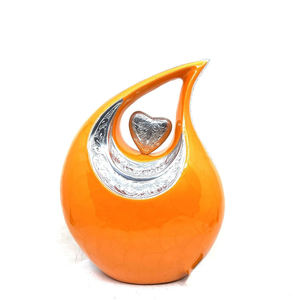 Aluminium <b>Orange</b> Teardrop Urn Custom Heart Adult Ashes Memorial Sympathy <b>Gift</b> Manufacturer Wholesale Factory Direct Best Price - Product Image 4