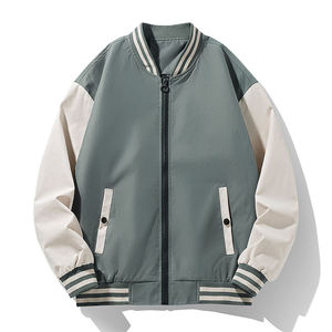 แจ็คเก็ตวาร์ซิตี้ชายขายดี แขนหนัง ปักลายตามสั่ง แจ็คเก็ตเบสบอลแบบ Letterman รับผลิตตามสั่ง ขายส่ง - Product Image 2