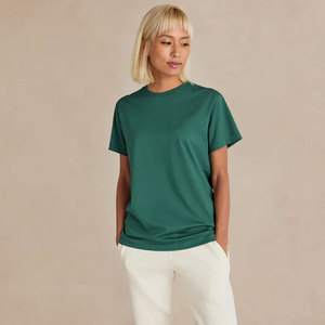 Camiseta extragrande en blanco de peso pesado 100% algodón con impresión de logotipo personalizado para mujer - Product Image 2