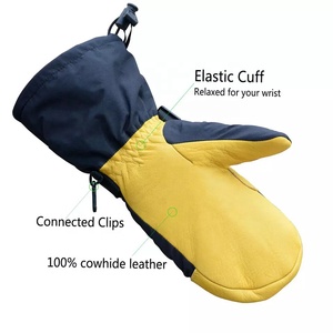 Guantes de Invierno para Exteriores con Pantalla Táctil, Guantes de Esquí Impermeables con Forro de Cuero, Guantes de Invierno para Esquí al por Mayor - Product Image 4