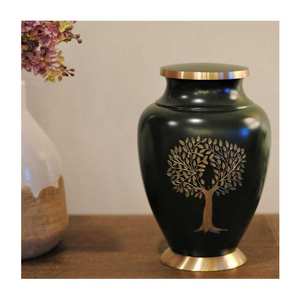 Hot Selling Hand Crafted Brass Cremation Urns Funeral Urn For Human White Metal Urn Cremation Custom Design With Top Quality - Product Image 6