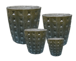 [Leo Nguyen Le] -Vente En Gros Nouvelle Décoration De Jardin Pot De Jardinière En Céramique Noire Émaillée Vase-Pots De Fleurs De Jardin Jardinières Vases - Product Image 1