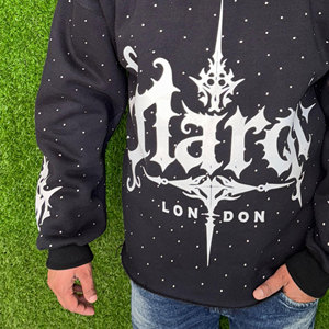 Sweat-shirts à capuche surdimensionnés personnalisés pour hommes, streetwear lourd pour l'hiver, en molleton de coton et polyester respirant - Product Image 4