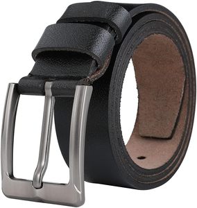 Ceinture en cuir marron durable pour jean Ceinture en cuir faite à la main pour un usage quotidien Ceinture en cuir de vache véritable pour les vêtements de bureau - Product Image 1