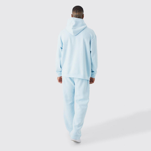 Ensemble de survêtement surdimensionné en molleton de coton pour hommes avec logo personnalisé Vente en gros de vêtements décontractés lourds pour l'hiver Design sans couture - Product Image 3