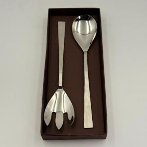 Vente flash : Ensemble de couverts de service pour salade en acier inoxydable, cuillère et fourchette, ustensiles de service de luxe, décoratifs - Product Image 4
