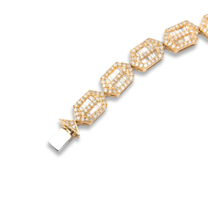 Pulsera de cadena fina de Plata de Ley 925 de lujo para hombre y mujer, estilo Hip Hop, corte de Baguette brillante, diamantes cultivados en laboratorio, regalo perfecto - Product Image 1