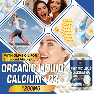 Cápsulas Blandas de Calcio Líquido + Vitamina D3 de Marca Privada OEM, 1200 mg, Suplemento Dietético para la Salud Ósea - Product Image 3