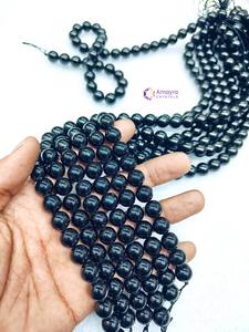 Venta al por mayor de cuentas de turmalina negra de 10mm, cuentas de ágata de piedra Natural, comprar en línea de Amayra Crystals Exports - Product Image 5