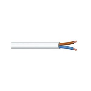 Cable de Alimentación Bipolar Blanco H03VV-F 2x0.75 mm² (15m) PP0359 2x0.75mm² 15m de Longitud - Product Image 1