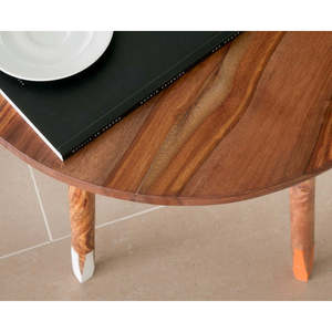Mesa auxiliar de lápiz de madera maciza para muebles de sala de estar Mesa moderna Diseño de acento elegante Durable para dormitorio Oficina y salón - Product Image 4
