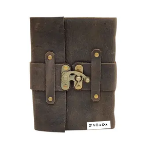 Leather Journal2023 Large Writing Notebook - Handmade Leather Bound Vintage Journal for Women and Men with Lock - Product Image 2