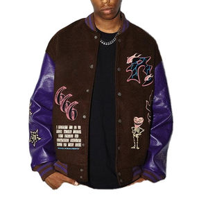 Fabricants de vêtements sur mesure Veste universitaire Letterman à manches en cuir PU personnalisée pour hommes Vestes universitaires pour hommes - Product Image 6