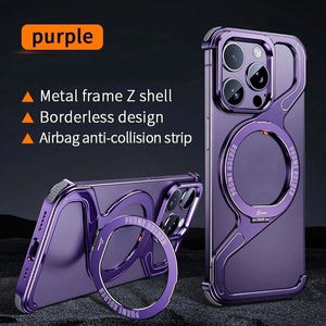 Custodia per telefono in alluminio senza cornice con supporto magnetico per <span class=keywords><strong>iPhone</strong></span> 17 16 15 Pro Max 17 Air, <span class=keywords><strong>cover</strong></span> antiurto in metallo - Product Image 6