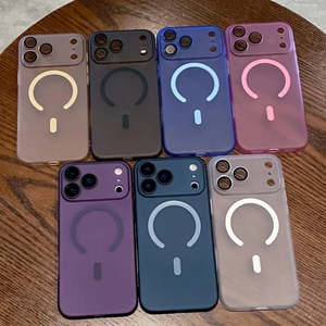 Custodia in TPU trasparente opaca con anello magnetico per iPhone 14 Plus 13 Pro Max, personalizzabile, con finitura satinata, per la vendita al dettaglio - Product Image 1