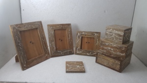 Cadre photo en bois et résine pour décoration de mariage, cadeau de mariage, décoration de table, produit de qualité supérieure, décoration de la maison - Product Image 3