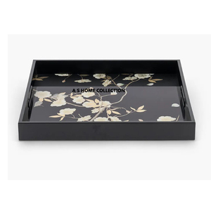 Elegant Handcrafted Aluminum Metal Octopus Side Handle White Finish <b>Decorative</b> Serving <b>Tray</b> Latest Arrival - Product Image 6