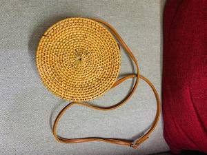 Modern Luxury Eco-Friendly <b>Wheat</b> Straw <b>Bag</b> with Big Silk Bow Eye-Catching Zipper Closure Sophisticated Wide Area Combined Design - Product Image 5