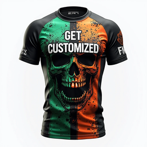 Customized MMA <b>Rash</b> <b>Guard</b> offering a tight pro fit with flexible movement in long or short sleeve designs kimono de jiu jitsu - Product Image 6