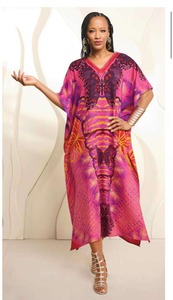 Vêtements africains de qualité supérieure caftans en soie de marque de luxe grande taille amples pour l'été - Product Image 2