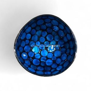 Bol en coque de noix de coco avec incrustation de nacre, motif et finition personnalisés en gros, Vietnam - Product Image 3