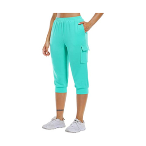 กางเกงวอร์มแฟชั่นสำหรับผู้หญิงกางเกงแฟชั่นผ้าเทอร์รี่ระบายอากาศได้ดีดีไซน์หน้าเรียบ - Product Image 5