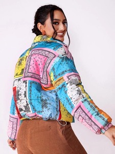 Doudoune d'hiver personnalisée pour femmes de haute qualité Manteau bouffant respirant imprimé par sublimation Veste bouffante de créateur - Product Image 2