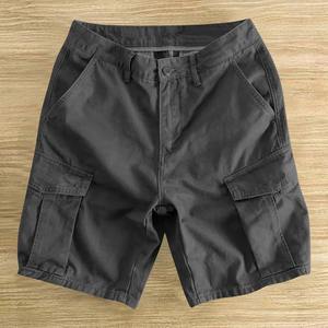 Shorts cargo pour hommes en toile, style streetwear, séchage rapide et respirant, tendance rétro, coupe ample, été 2025, MS-SH-1442 - Product Image 2