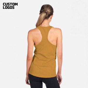 Custom Logo Racerback <b>Workout</b> for Women Sleeveless Shirt Gym Athletic Yoga <b>Tank</b> <b>Tops</b> - Product Image 2