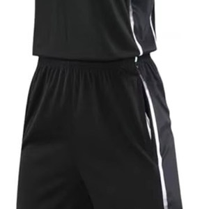 ชุดเสื้อบาสเก็ตบอลและกางเกงขาสั้นสำหรับผู้ชายชุดบาสเก็ตบอลพิมพ์โลโก้ตามสั่ง - Product Image 3