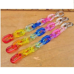 Chaîne à maillons en acrylique écaille de tortue épaisse RW pour sacs à main, breloque de téléphone portable, sangle de collier, accessoires de chaîne de sac en résine plastique - Product Image 3