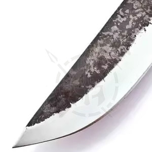 Couteau utilitaire médiéval forgé à la main en acier à haute teneur en carbone, lame pleine longueur de 130 mm, style antique Viking, pour la chasse - Product Image 6