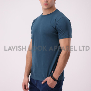 เสื้อยืดผู้ชายทรงปกติ สีพื้น แขนครึ่ง คอโอ ผ้าฝ้าย 100% ระบายอากาศได้ดี สไตล์ลำลอง ผ้าเจอร์ซีย์ถัก - Product Image 4