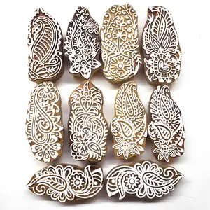 Khối In Dệt Bằng Gỗ Khối Thiết Kế In Đẹp Cho Vải Khối Thủ Công Bán Buôn - Product Image 1