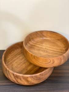 Cuenco de madera con patrón de flores de estilo indio para niños, cuencos para sopa, ensalada, arroz y fideos, tazón de madera Original para mesa de comedor - Product Image 5