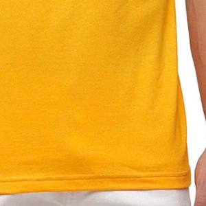 Vêtements décontractés Nouveaux t-shirts rayés d'entraînement de gymnastique de sports d'été pour hommes Hauts polo d'entraînement Coton Grande taille Chemises polo jaunes pour hommes - Product Image 6