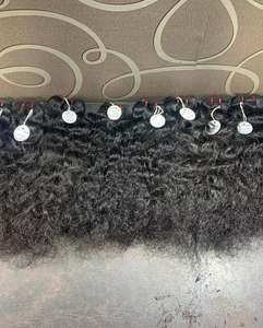 Fournisseur de cheveux humains noirs naturels 4x4 fermetures de dentelle de cheveux vierges indiens du sud à double tirage de qualité supérieure - Product Image 3