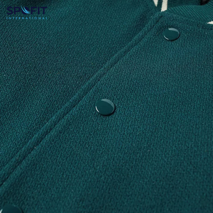 Veste 100% laine pour homme Manches en cuir Veste universitaire Fermeture à boutons Manteaux d'hiver pour collège Veste de baseball Fabriqué au Pakistan - Product Image 4