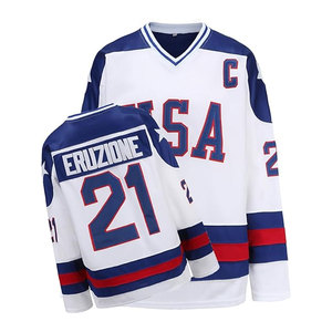Jersey de hockey personalizado para hombres Equipo de EE. UU. Letras y números cosidos Jerseys de hockey sobre hielo Servicio OEM para hombres - Product Image 1