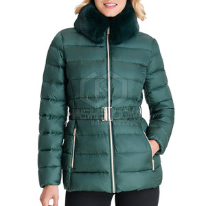 Chaqueta Acolchada Informal de Color Sólido para Mujer 2024, Ropa de Calle, Nueva Moda, Cortavientos, Transpirable, Tejida con Piel de Oveja - Product Image 1