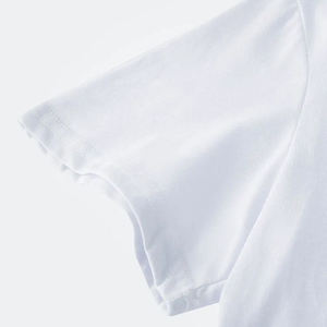 Venta al por mayor Casual sólido Camiseta 100% algodón Jersey pesado GSM 280 de gran tamaño con mangas cortas y cuello redondo diseño en blanco hombres camiseta - Product Image 6